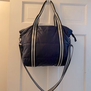 Haute Shore Quilted Navy Tote with Crossbody Strap.